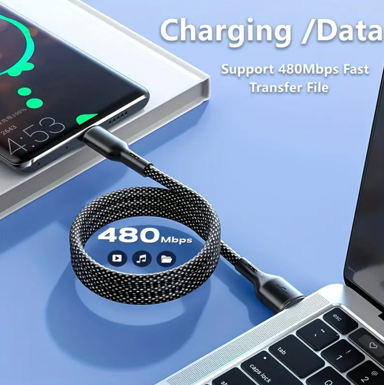 100W Magnetic Cable USB Fast Charger